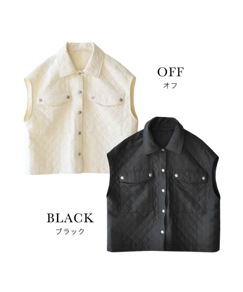 日本 zootie - 絎縫率性多口袋穿搭背心-米白