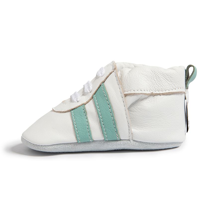 英國 shooshoos - 健康無毒真皮手工鞋/學步鞋/嬰兒鞋-綿花糖(薄荷綠)