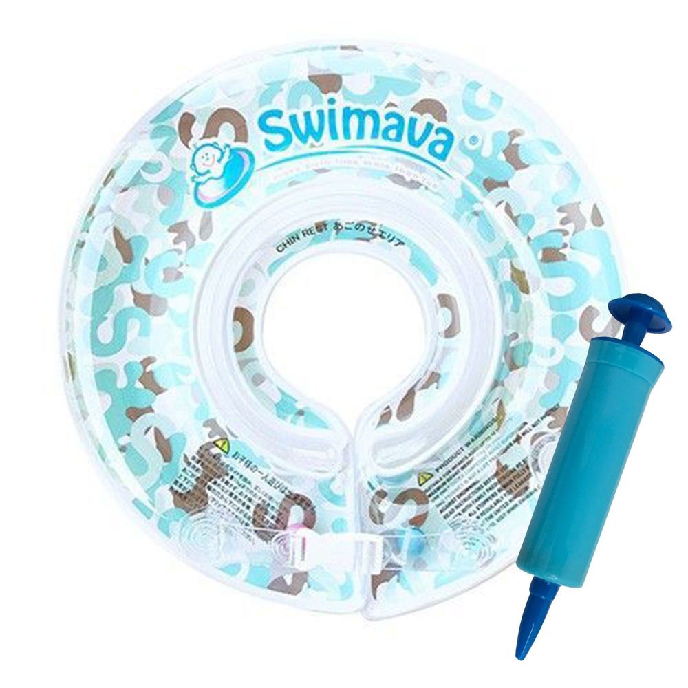 Swimava - G1嬰兒游泳脖圈-淺藍迷彩 (1-18個月，13kg以內)