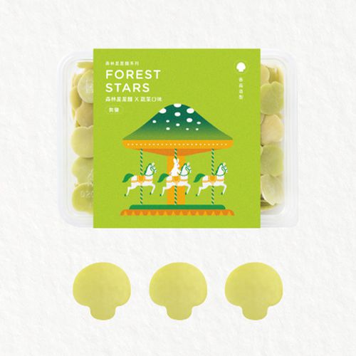 森林麵食 - 森林星星麵-蔬菜口味X菇菇造型-200g/份