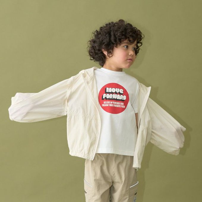 日本 b-ROOM - 2way輕巧尼龍連帽風衣(袖可拆)-軍綠