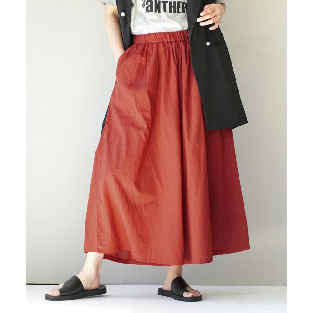日本 zootie - 100%印度棉舒適寬褲-磚紅