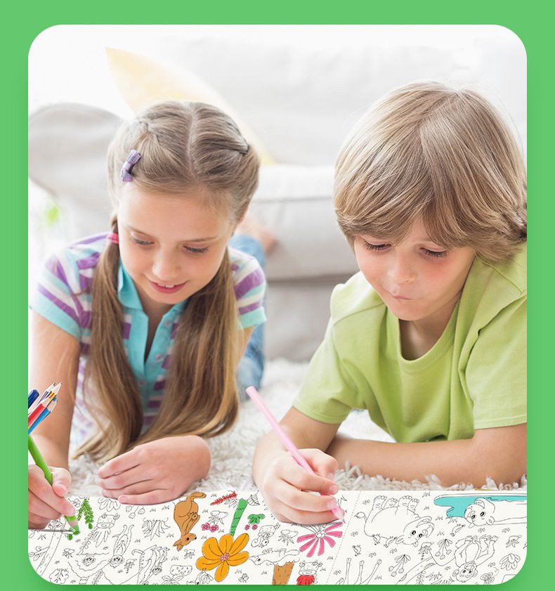 可黏式塗鴉畫紙-美食派對 (300x30cm)