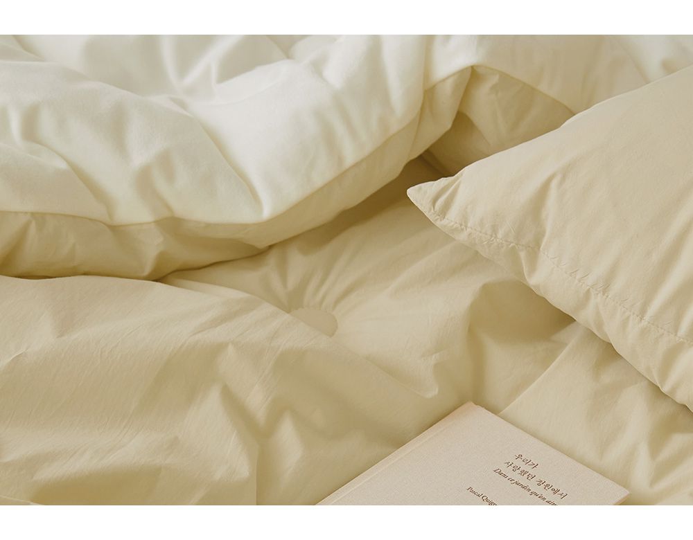 韓國 Maatila - 高密度60支棉舒柔超細纖維棉被(冬被)-奶油黃