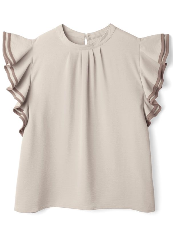 日本 GRL - 氣質滿點法式波浪無袖上衣-奢華黑