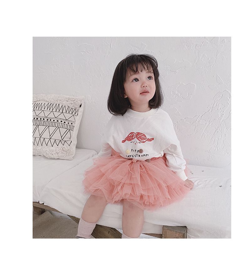 超萌澎澎網紗短裙-白色