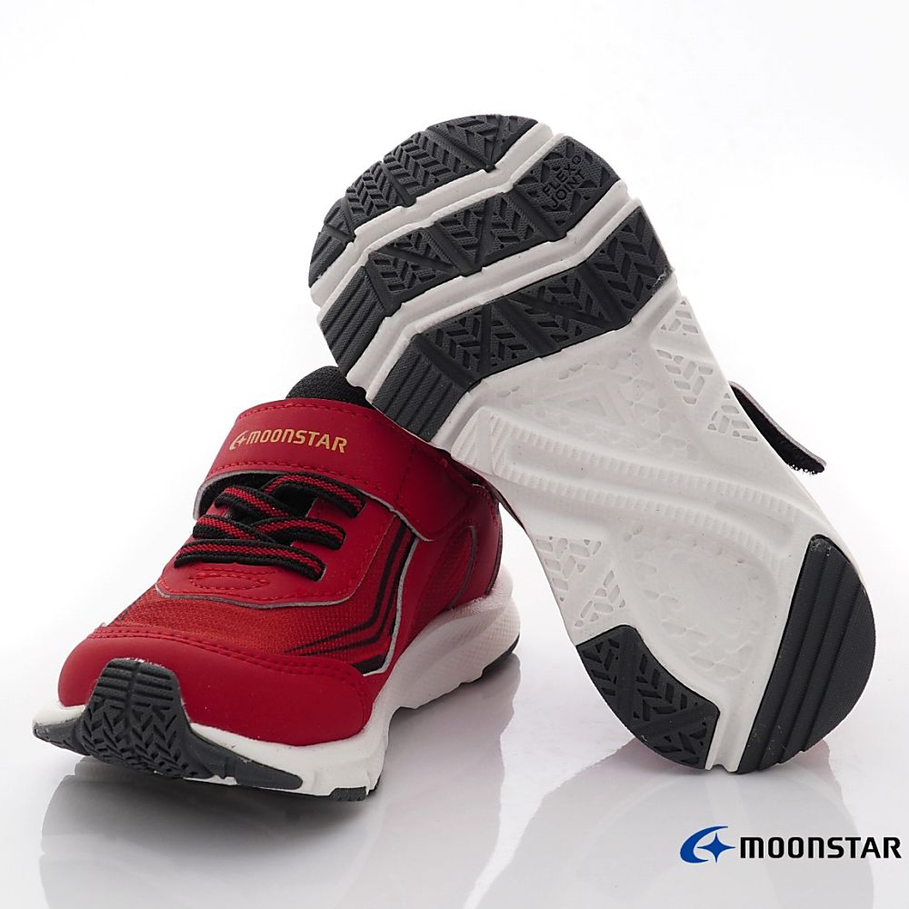 Moonstar日本月星 - 穩定機能運動款(中小童)-運動鞋-紅