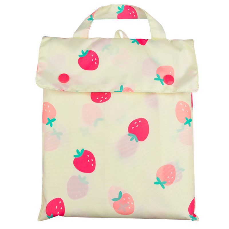 akachan honpo - 強力防潑水雨衣-草莓-象牙白色