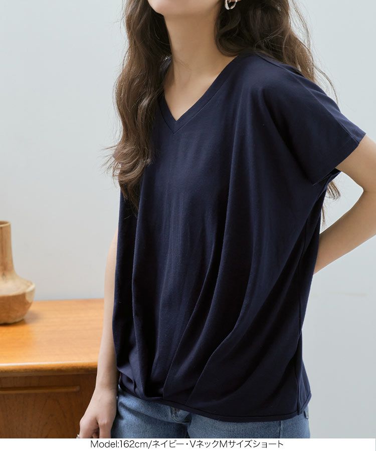 日本 Kobe Lettuce - 360度神隱顯瘦V領短袖上衣-白