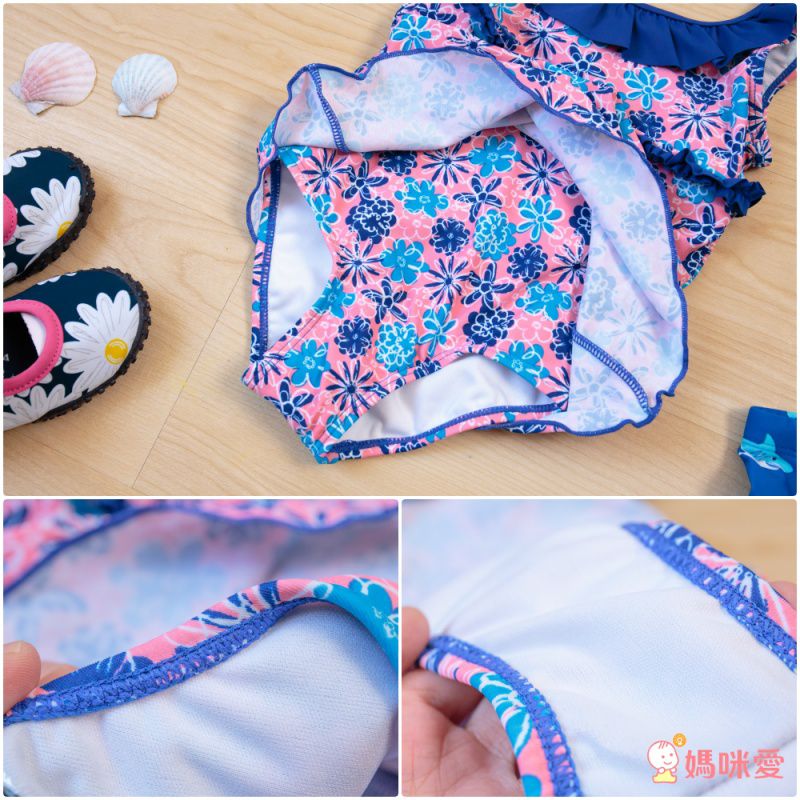 德國Playshoes - 抗UV防曬兒童連身泳裝-復古波點裙