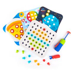 美國 Educational Insights - Design & Drills 天才工程師-創意拔釘小站