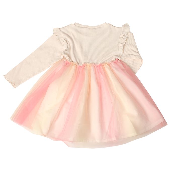 akachan honpo - 洋裝-薄紗-米白色