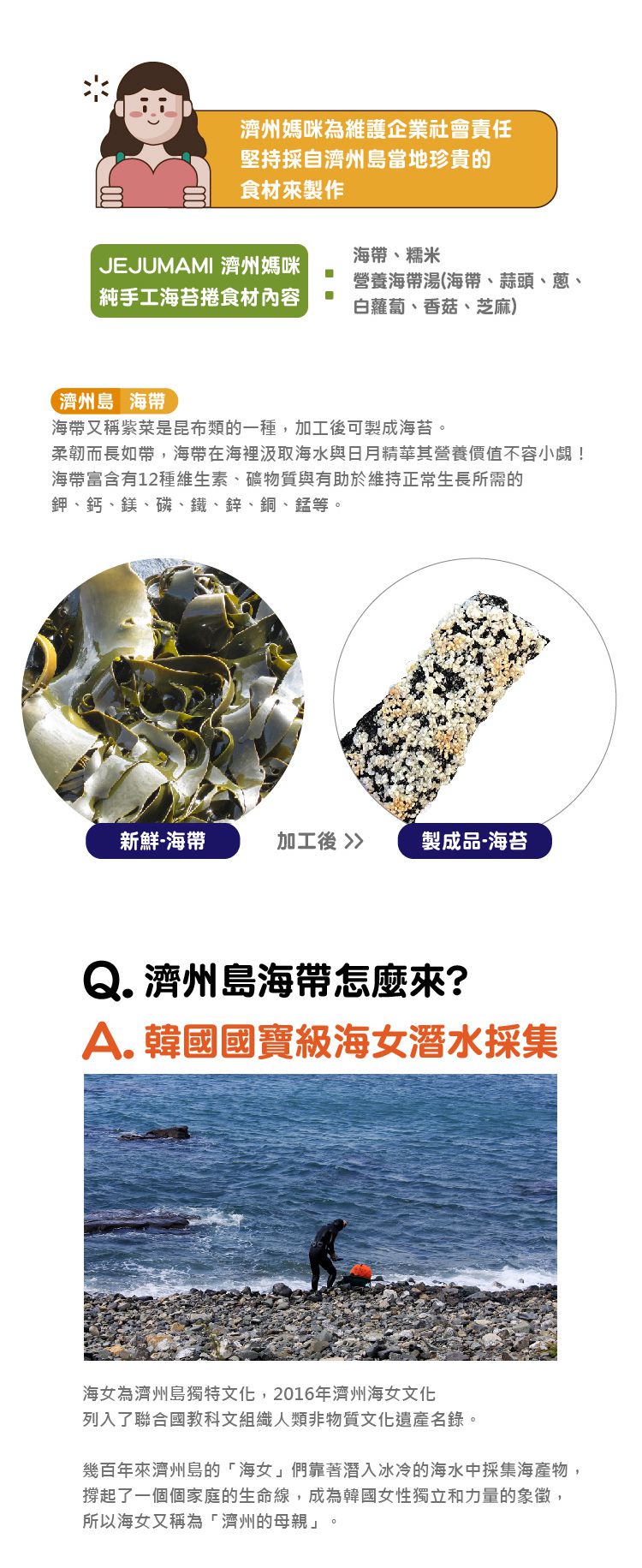 JejuMami 濟州媽咪 - 濟州純淨柑橘米餅脆片2入組+純手工海苔捲2入組-(有效期限 05/28/2021)