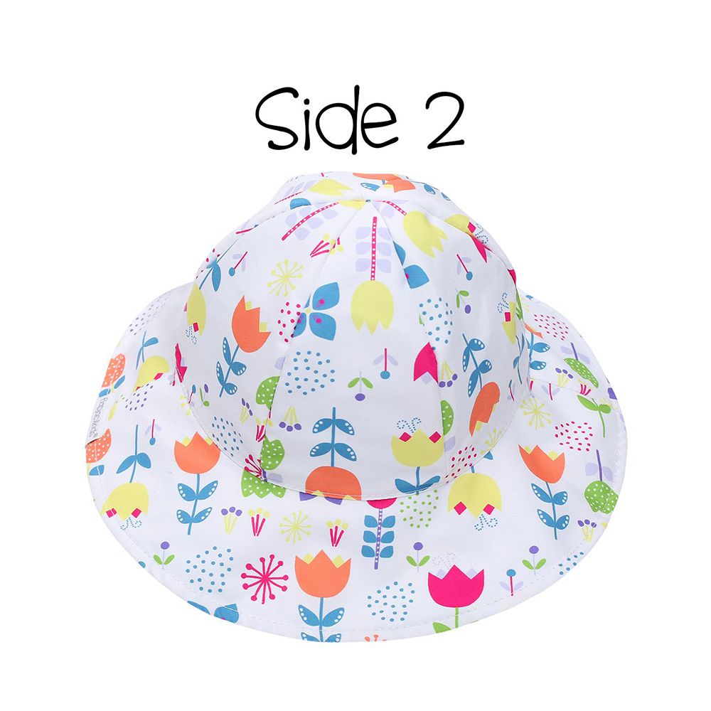 加拿大 flapjackkids - 雙面小童遮陽帽/防曬帽-蝴蝶/花