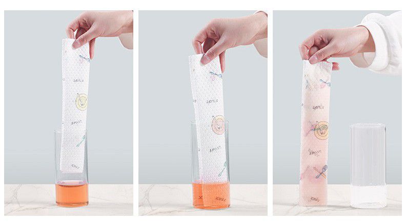 廚房懶人抹布(乾濕兩用無紡布巾)-卷筒式-純白 (約50張/卷)