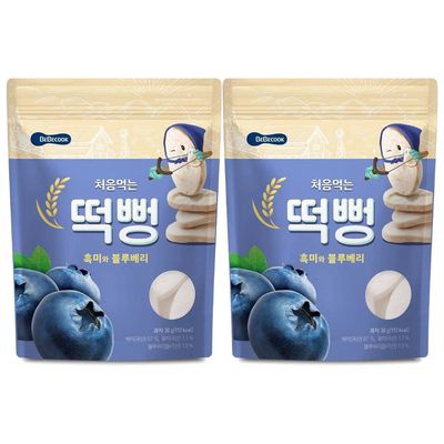 BEBECOOK 寶膳 - 嬰幼兒初食綿綿米餅-兩入組-藍莓*2-1年