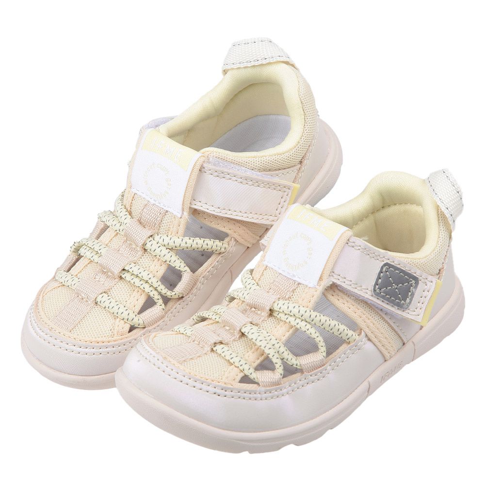 日本IFME - 帥氣米色中童機能水涼鞋
