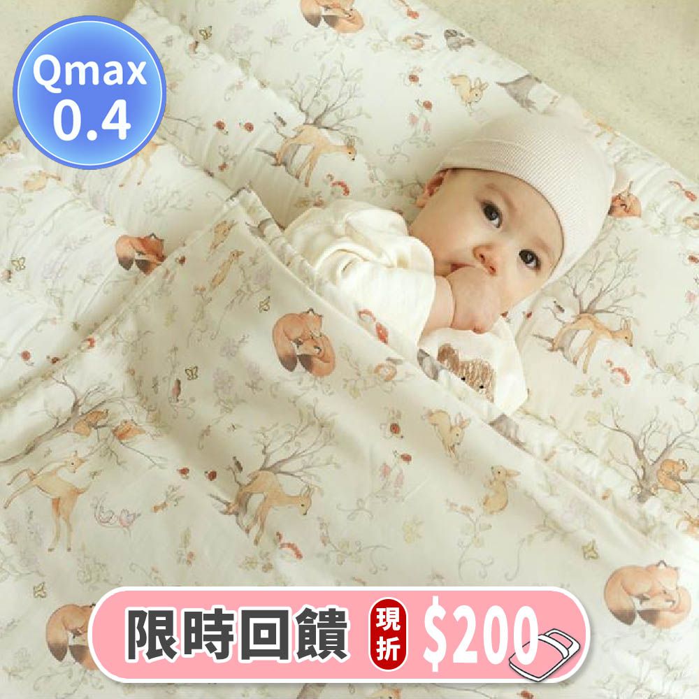 3cm厚絲柔莫代爾涼感加大雙面睡袋-森林小鹿夥伴