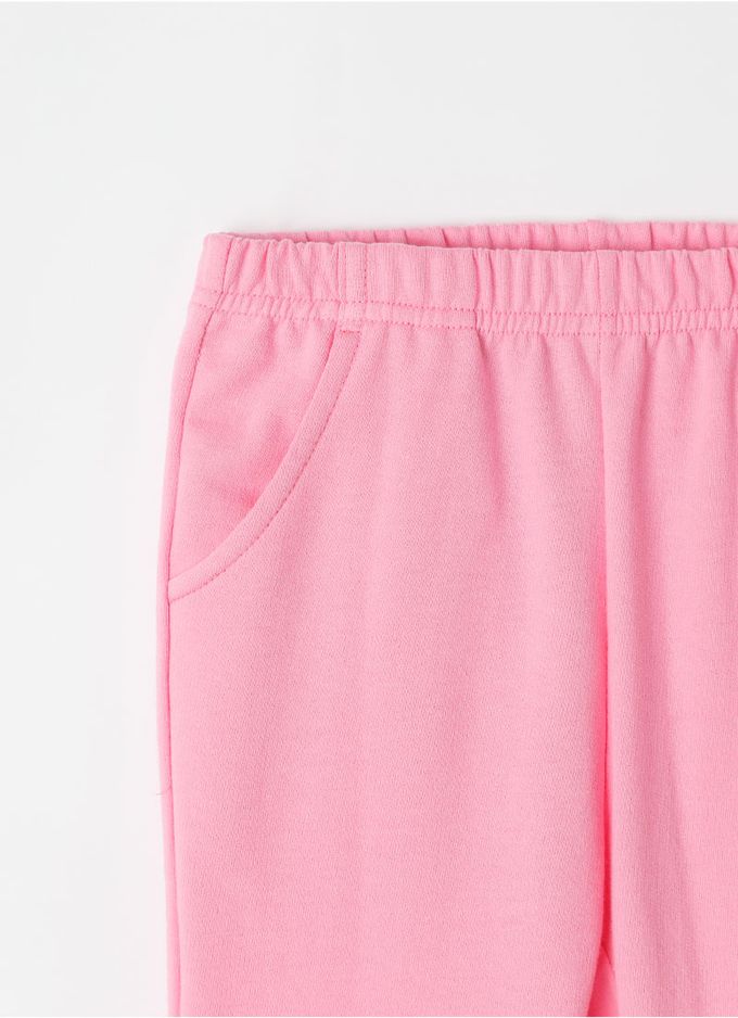 韓國 OZKIZ - 亮片網紗裝飾長袖微喇叭套裝-粉