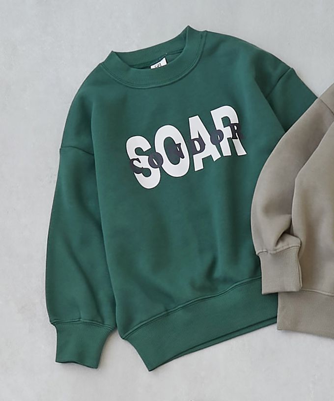 日本 devirock - 裏起毛定番印花長袖上衣-巨大檸檬-黑