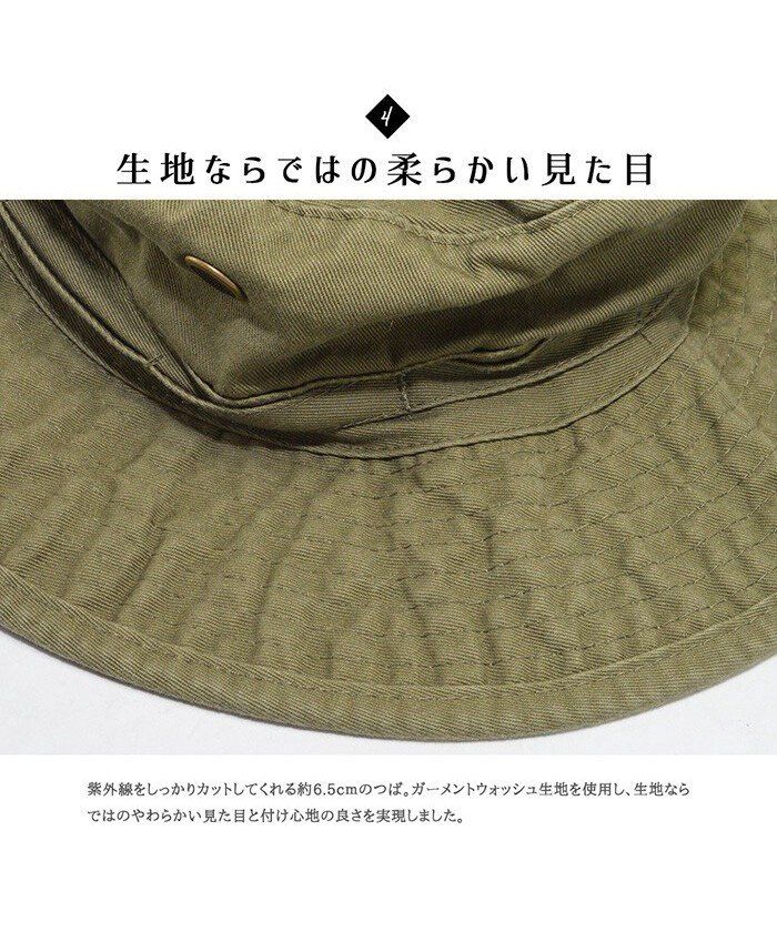 日本服飾代購 - (爸爸)UPF50+ 純棉大帽簷遮陽帽-附帽帶-深藍 (58-59cm)