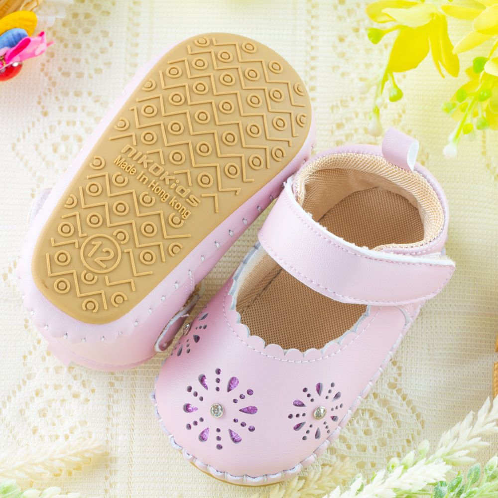 nikokids - 軟Q底學步鞋-粉色(SG584)