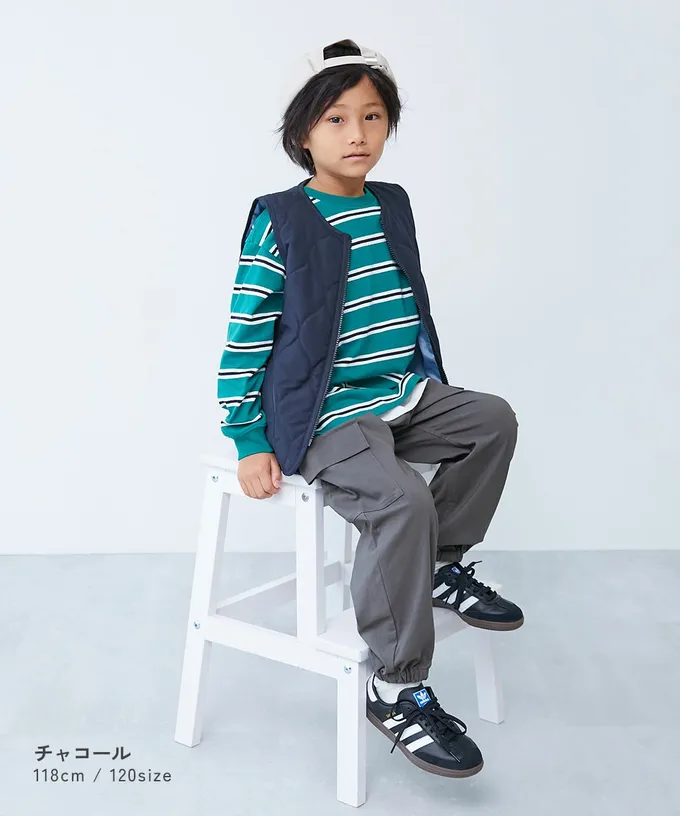 日本 devirock - 彈性斜布紋縮口工裝長褲-炭灰