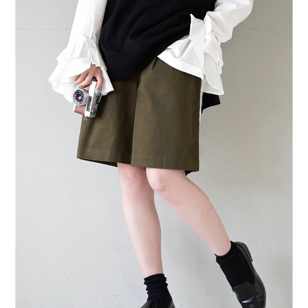 日本 zootie - 瘦瘦必備！100%棉美式休閒五分褲-橄欖綠