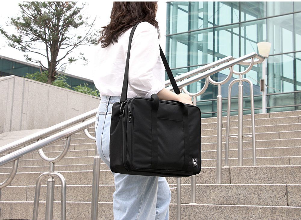 韓國 ICONIC - 防潑水多隔層旅行收納袋-迷霧藍 (40X30X16cm)