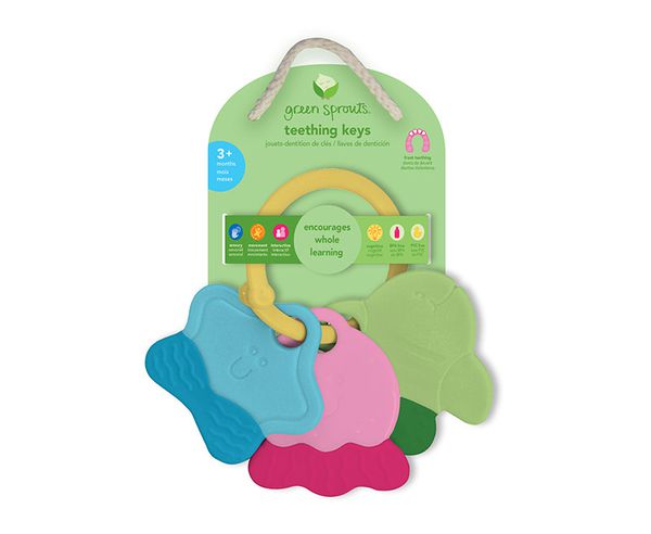 美國 green sprouts - 小綠芽寶寶安全塑膠玩具-鑰匙款
