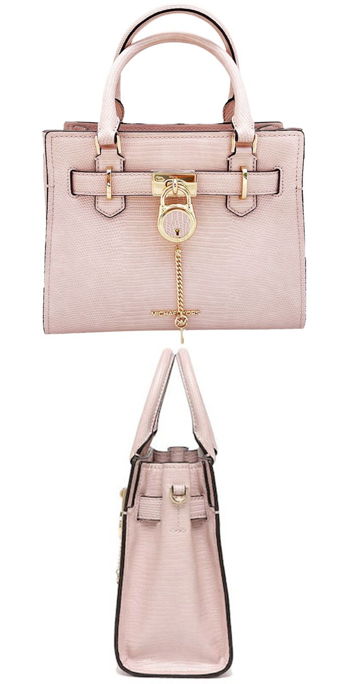 MICHAEL KORS - 滿版LOGO皮革造型兩用包 (粉紅)