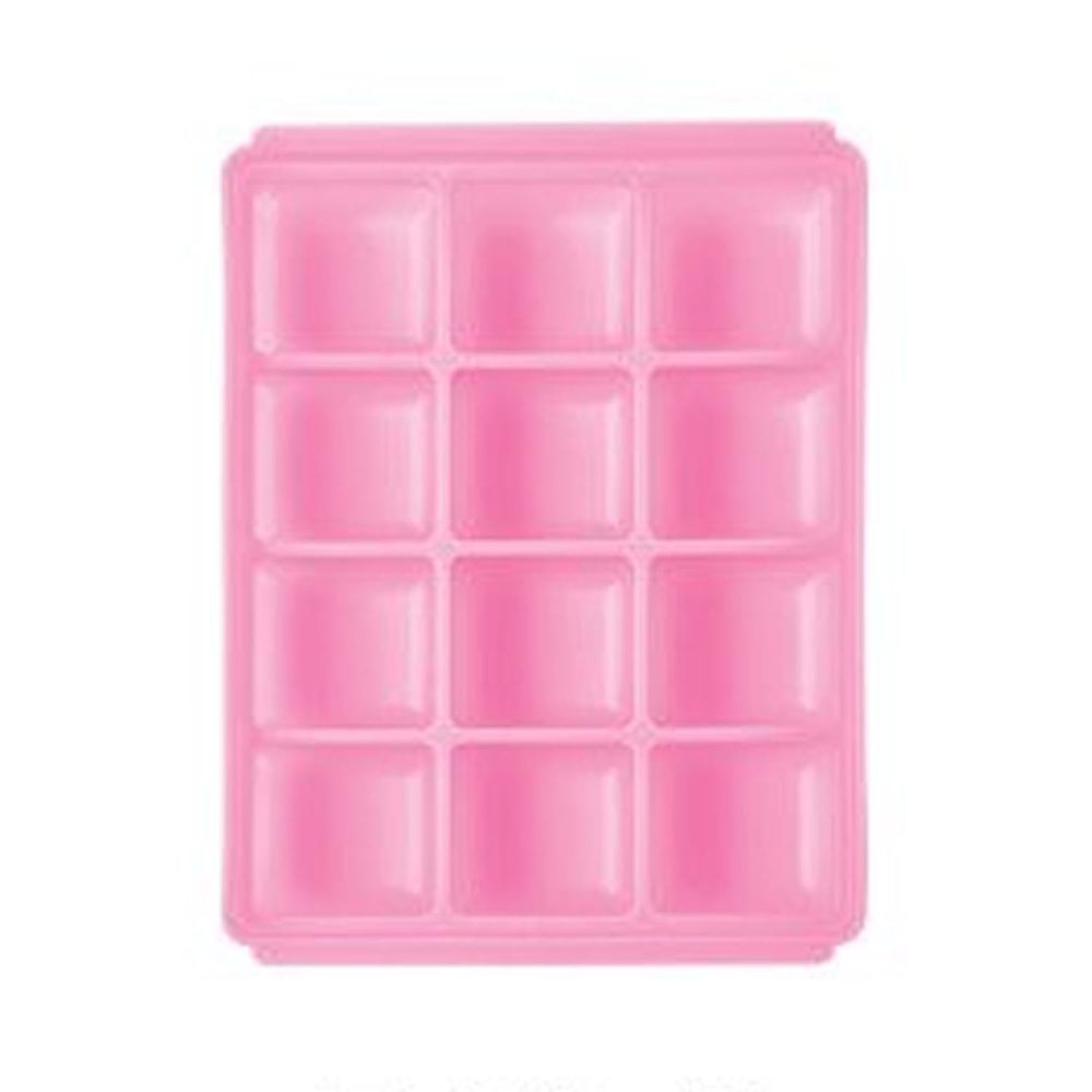 TGM - 馬卡龍 白金矽膠副食品冷凍儲存分裝盒 (M - 粉色)