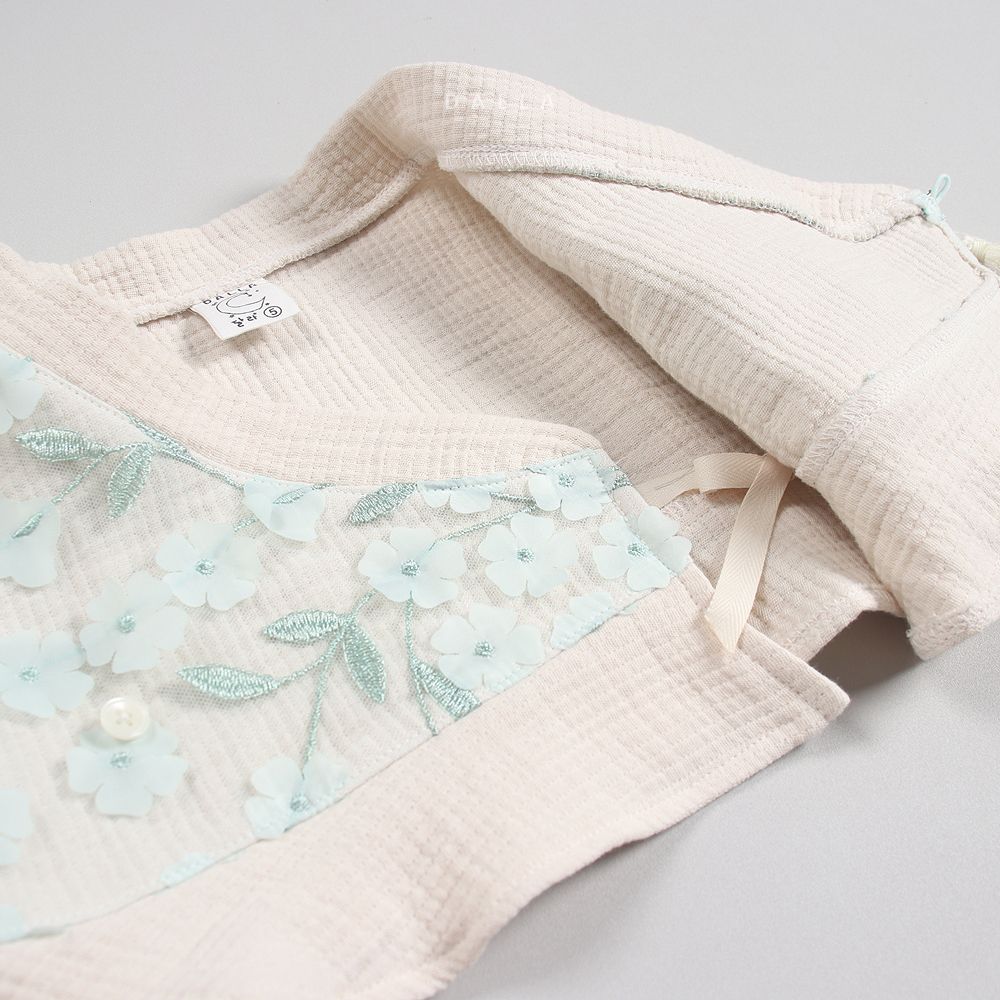 韓國 Dalla - 片片花朵流蘇2件式生活韓服-薄荷綠