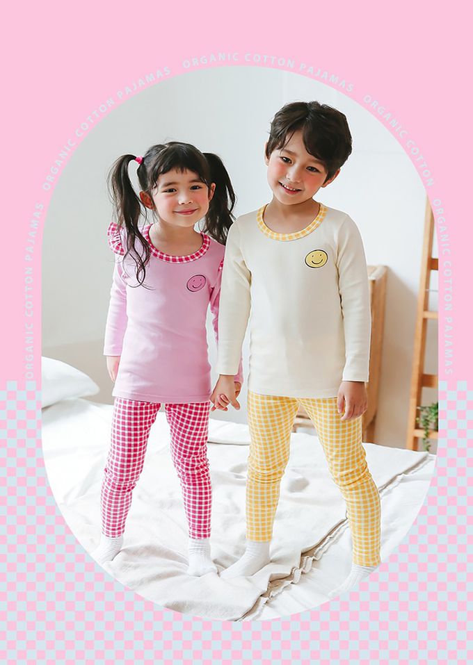 正韓 Puco - 超優質嬰幼兒/兒童長袖有機純棉家居服/睡衣-粉色甜心