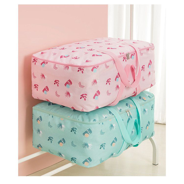 防潮防水棉被/衣物收納袋-樹林-藍色