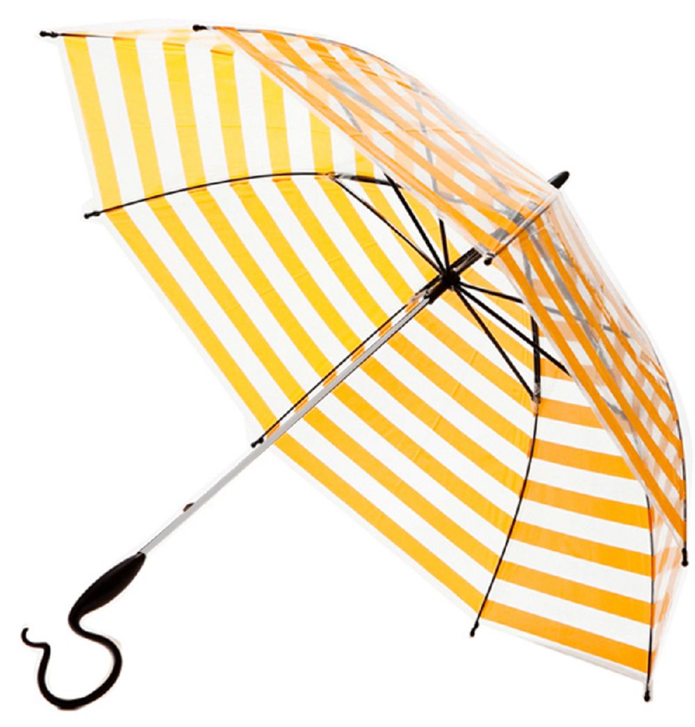 日本Caetla - Evereon可替換式環保輕量傘-時尚條紋-黃