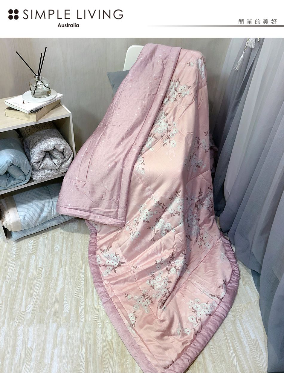 澳洲 Simple Living - 100%天絲超水感舒眠涼被-花影飄絮 (5x6尺)