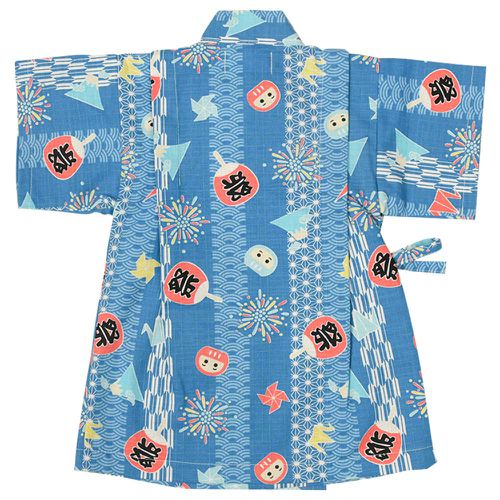 幼兒兩件式甚平-不倒翁-深藍色