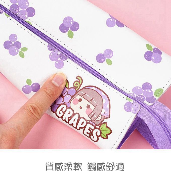 Vanibaby - 小麻糬魔方鉛筆袋_水果系列 (送點點膠筆一支)-小蜜桃