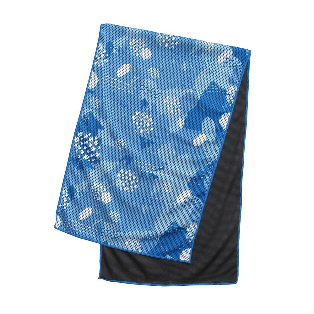 日本 DAIKAI - 吸水速乾UV CUT加工 涼感巾-北歐碎片-水藍 (100x30cm)