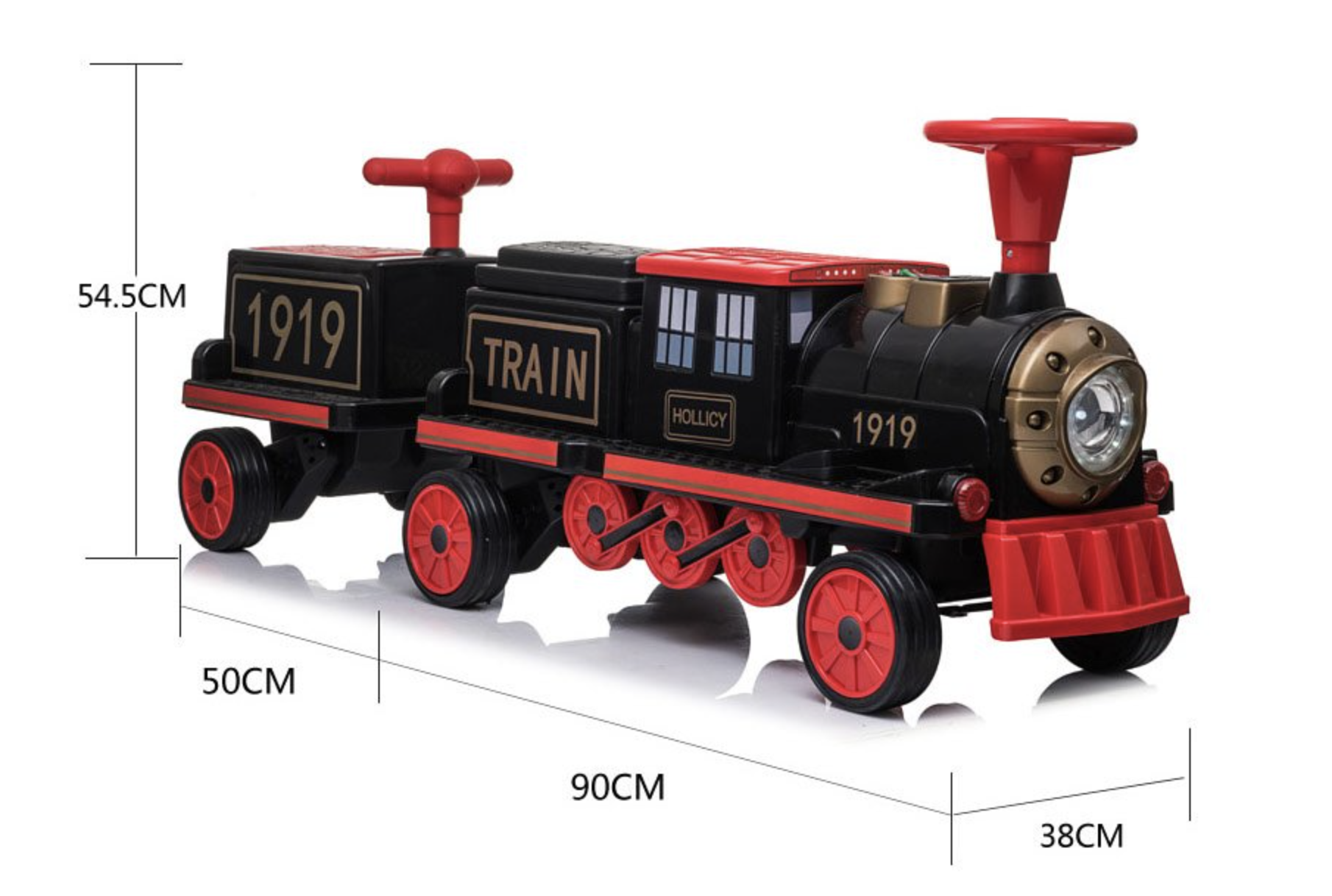 i-Smart - 復古小火車 台灣獨家代理 (含火車頭+第二節動力車廂)-紅色