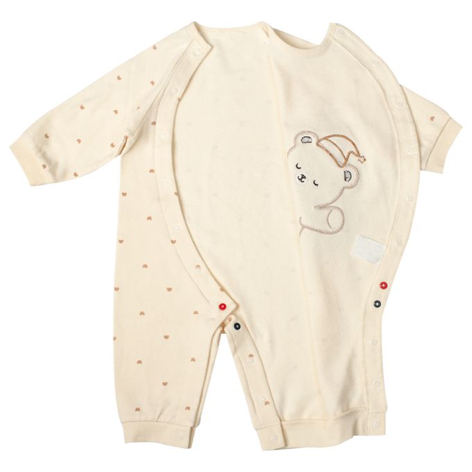 akachan honpo - 長袖兔裝 翻身神隊友-彈性材質-象牙白色