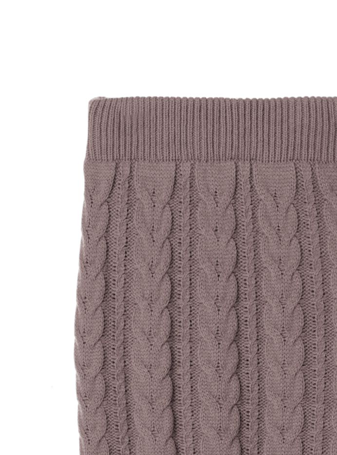 日本 GRL - 麻花編織針織毛衣+魚尾長裙套裝-時尚黑