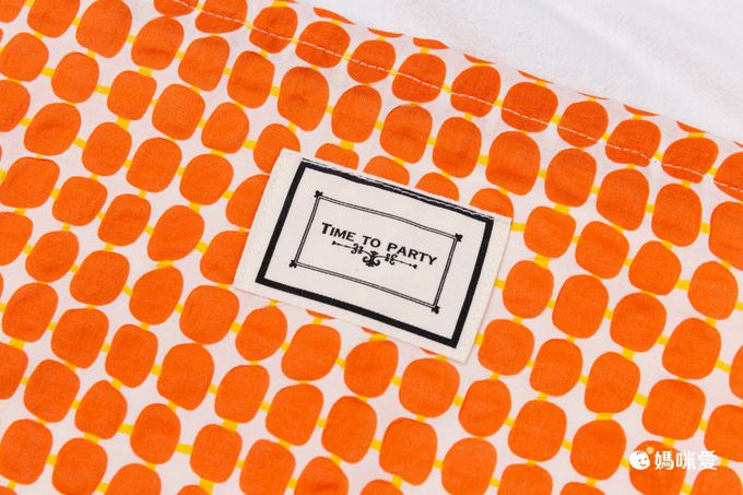 時尚幾何棉布小包/收納包-方形幾何-橘色 (27x18x5cm)