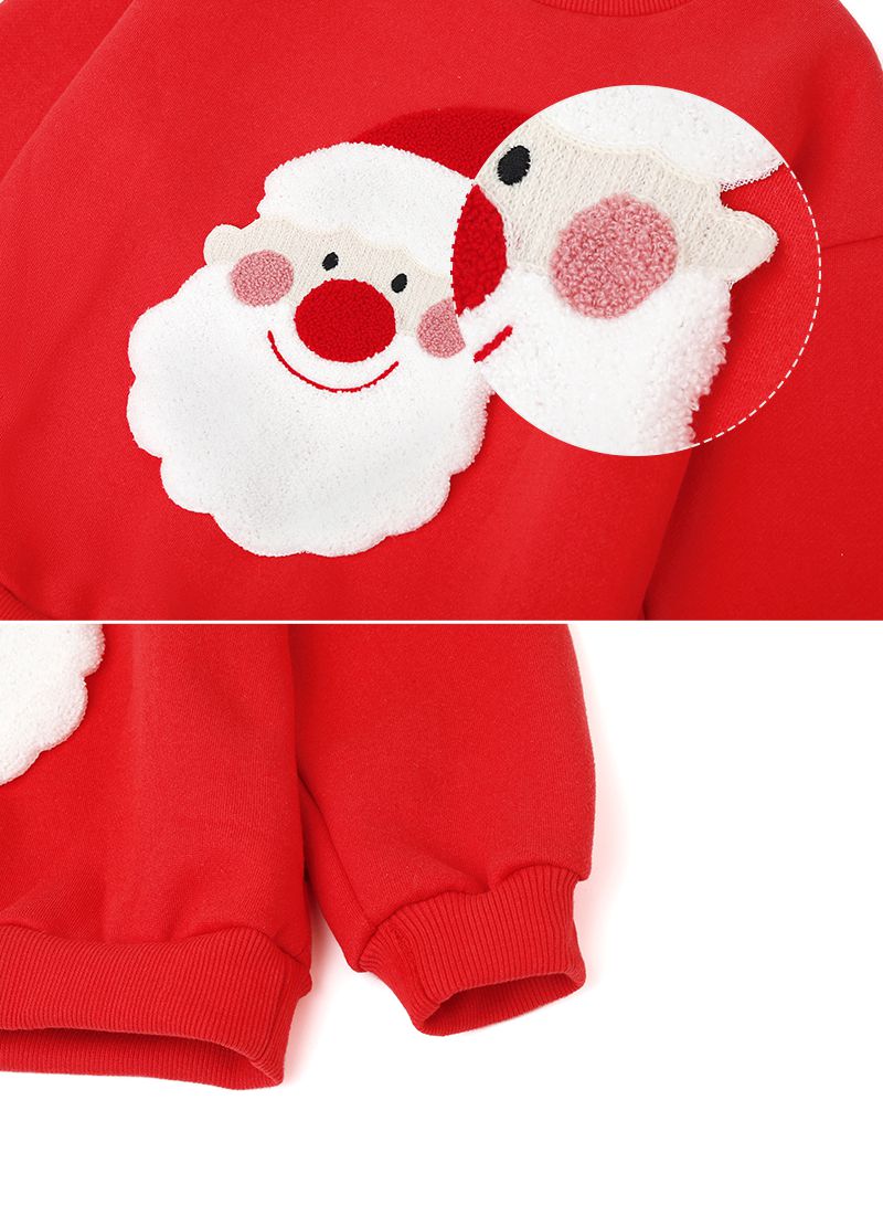 韓國 OZKIZ - (內刷毛)條紋聖誕老人套裝