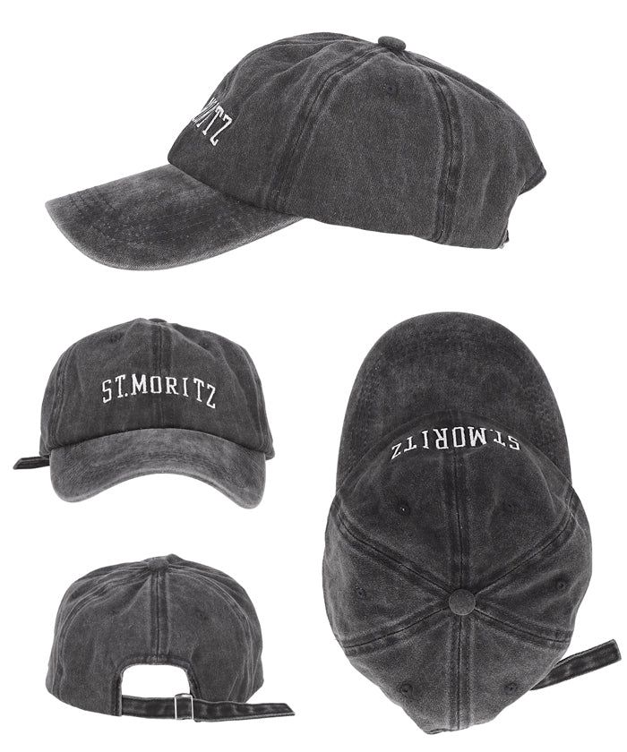 日本 COCA - 復古休閒老帽/鴨舌帽-ST.MORITZ-石墨灰