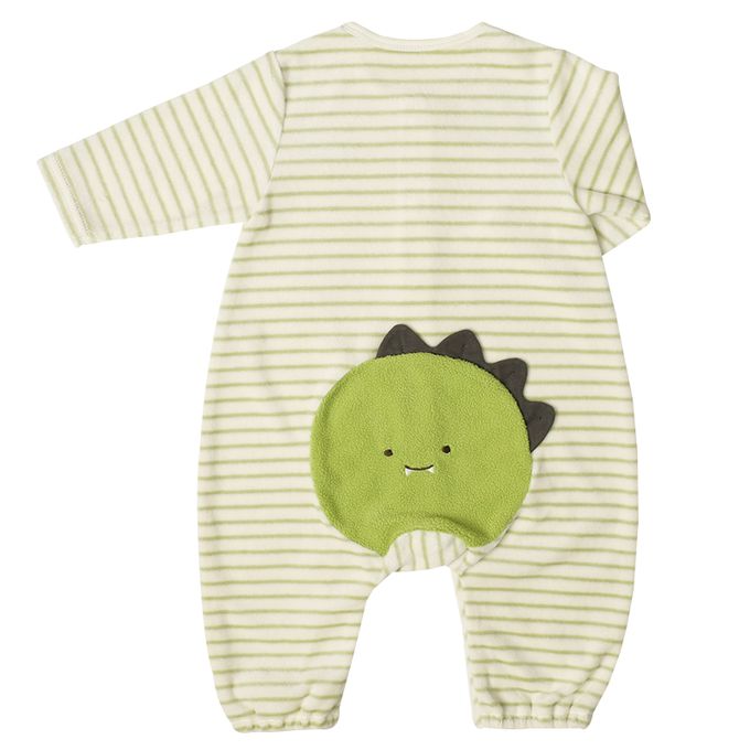 akachan honpo - 長袖兔裝-動物造型屁屁-綠色