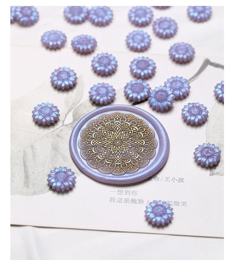 向日葵極光火漆章蠟粒-亮粉