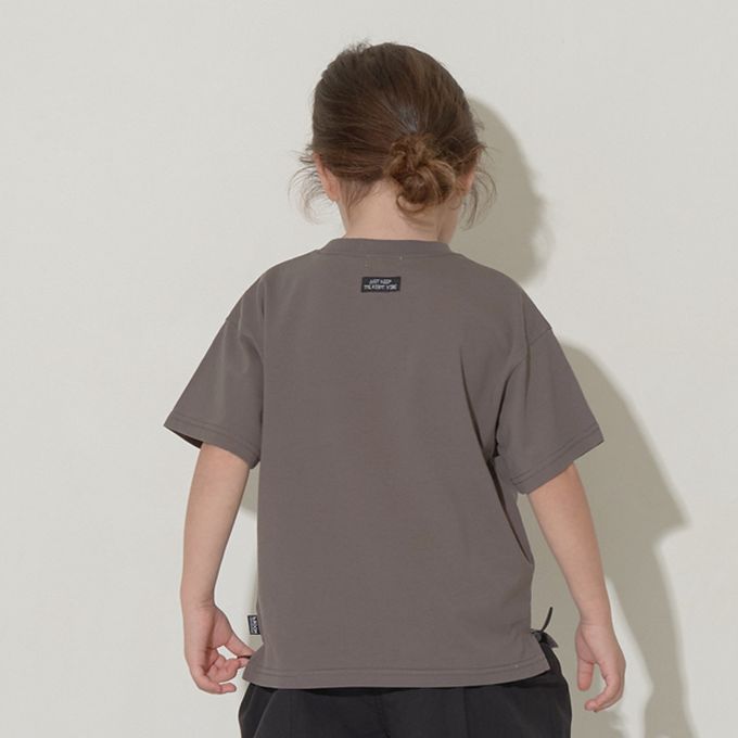日本 b-ROOM - [低價]純棉柔軟素色T恤-炭灰