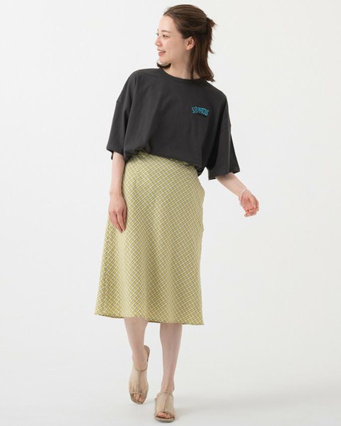 日本 gleam - 美式復古糖果印花寬大風短袖T恤-白